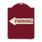 Signmission Parking With Left Arrow Heavy-Gauge Aluminum Architectural Sign, 24" x 18", BU-1824-24372 A-DES-BU-1824-24372 - alternate 1